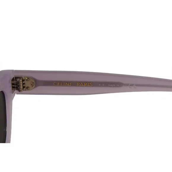 Celine Mens CL401921 Sunglasses Purple Translucent Acetate Square Round Shades